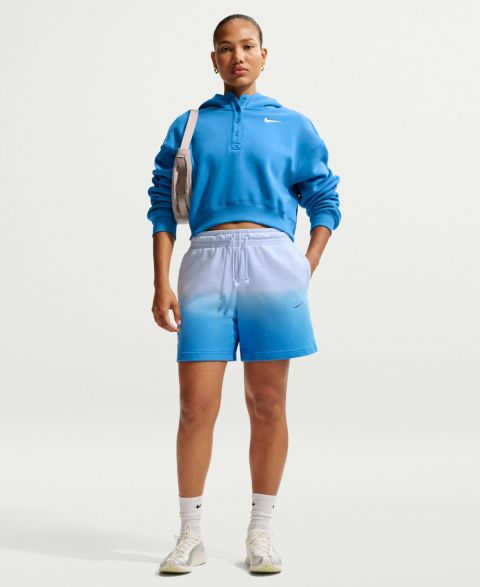 Женские шорты Nike Sportswear Phoenix Fleece Mid-Rise, цвет: Синий / Светлый синий