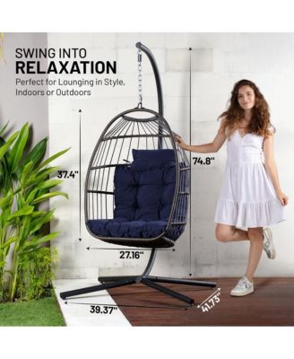 Egg Swing Chair - Indoor/Outdoor Hanging Chair with Stand