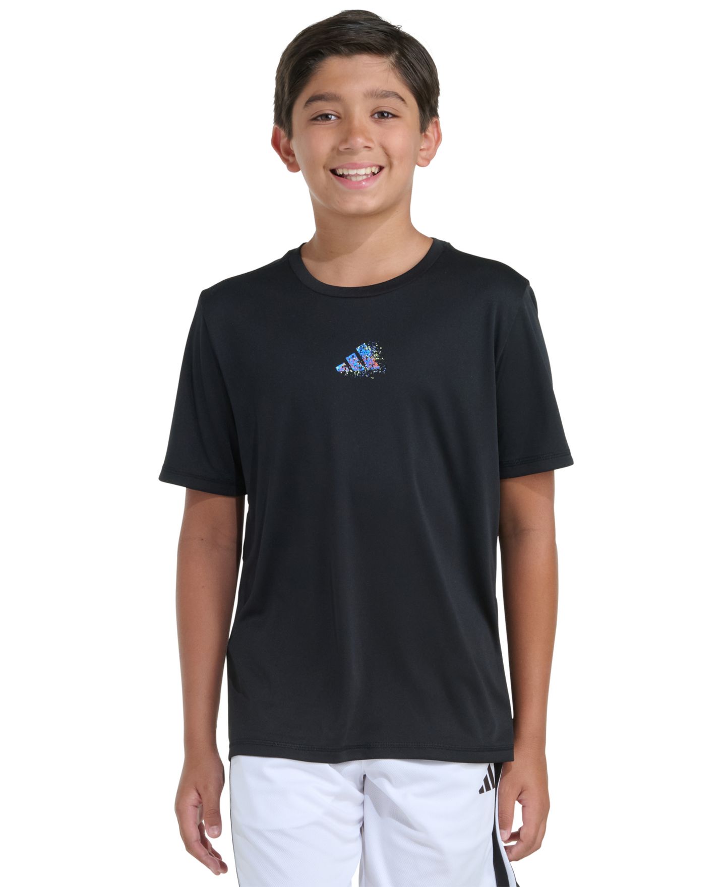 Футболки adidas Short-Sleeve T-Shirts для мальчиков, цвет: Чёрный — фото 1