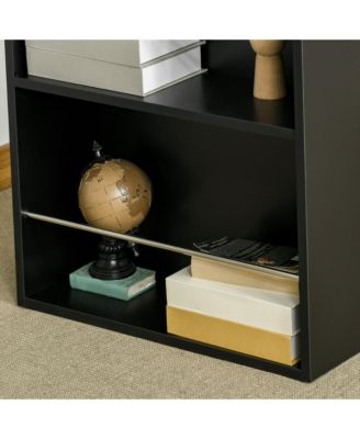 Bar Table Counter Height Dining Table with 3-Tier Storage Shelves