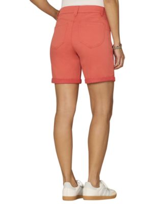 Petite "Ab"solution Mid-Rise Cuffed Shorts
