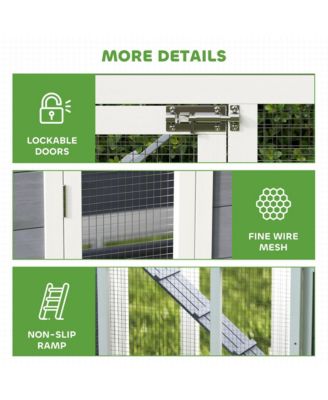 arge Chicken Coop, Wooden Chicken House with 2 Nesting Boxes