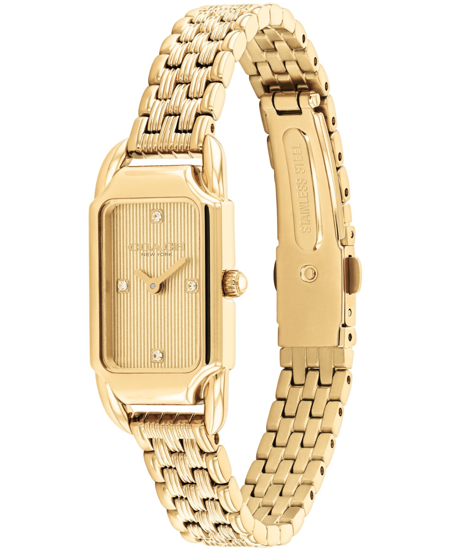 Женские часы COACH Cadie Gold Tone Stainless Steel Bracelet Watch, 17.5mm — фото 2