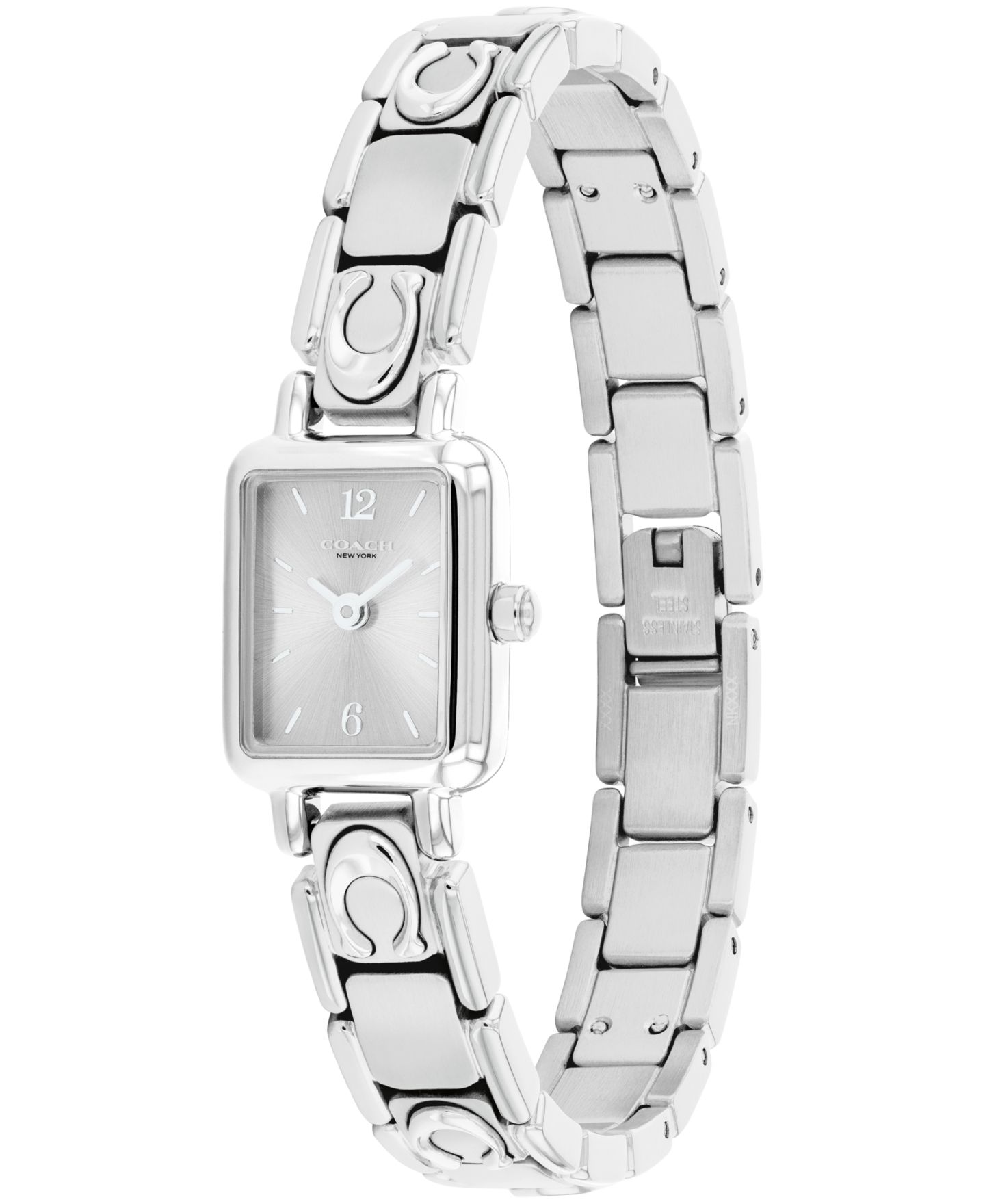 Женские часы COACH Mara Silver Tone Stainless Steel Bracelet Watch, 15.5mm — фото 2