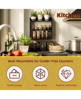 3-Tier Bamboo Spice Rack: Saves Space, Organizes Kitchen, Bathroom