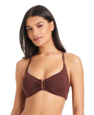 Women's Refresh Ribbed Tie-Back Bikini Top