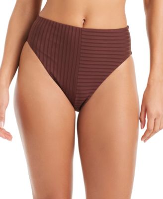 Women's Refresh Ribbed High-Rise Swim Bottoms