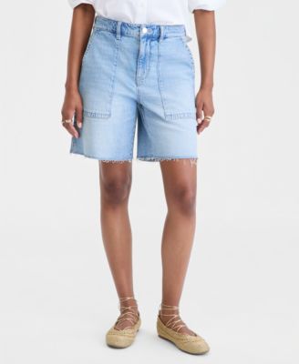 Women's A-line Denim Utility Shorts