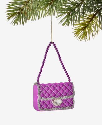 Beauty Boom Glass Purse Ornament