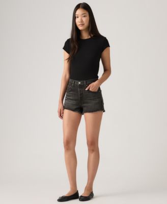 Women's Button Fly High-Rise Denim Shorts
