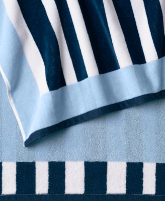 Frame Stripe Cotton Beach Towel, 40" x 70"