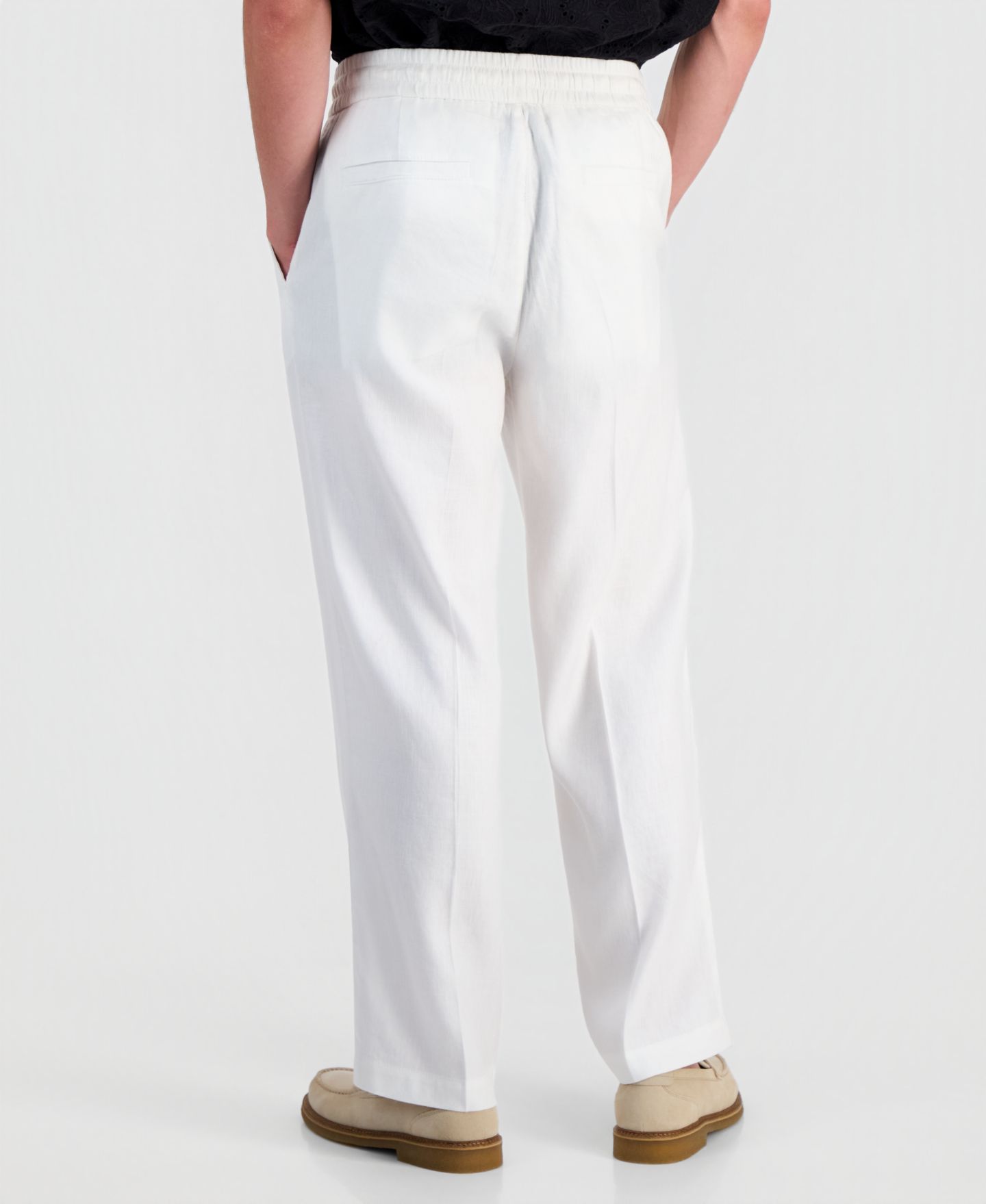 Мужские брюки Hugo Boss Cino Linen Trousers, цвет: Натуральный — фото 2
