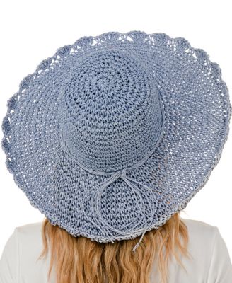Scalloped Straw Sun Hat