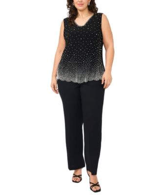 Plus Size Embellished Blouse