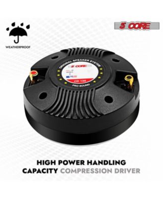 Compression Driver 135W RMS 8 Ohm Titanium Horn Throat Tweeter Speaker 18 TPI Threading - 2PCS