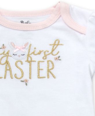 Baby Girls' Short-Sleeve Bodysuit and Skirt, 4-Piece Set