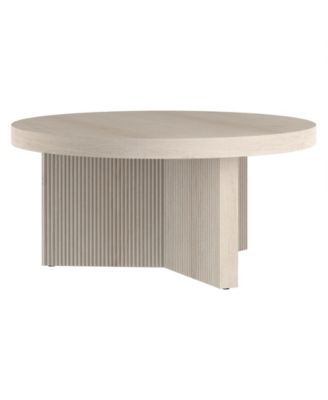 Holm 32" Wide Round Fluted Coffee Table