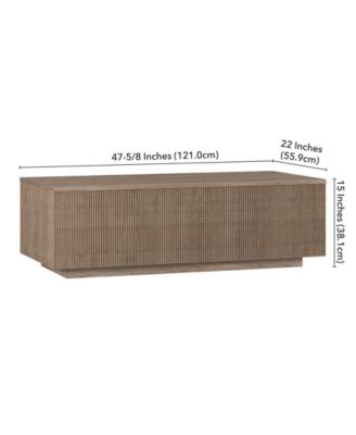 Reyes 48" Wide Rectangular Fluted Coffee Table