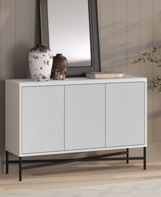 Brighton 48" Wide Rectangular Fluted Buffet Table