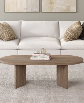 Alma 48" Wide Oval Coffee Table