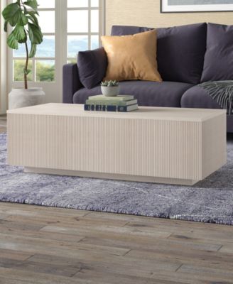 Reyes 48" Wide Rectangular Fluted Coffee Table