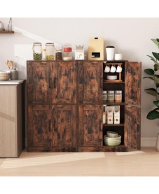 43.5 Inch Bathroom Storage Cabinet with Doors and Shelves