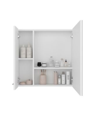  Kenya Medicine Cabinet, Mirror, Double Door, Four Interior Shelves