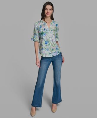 Petite Short-Sleeve Blouse