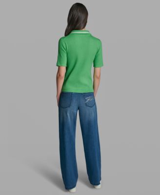 Petite Collared Polo T-Shirt