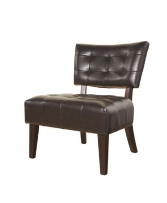 Blended Leather Accent Chair with Oversized Seat