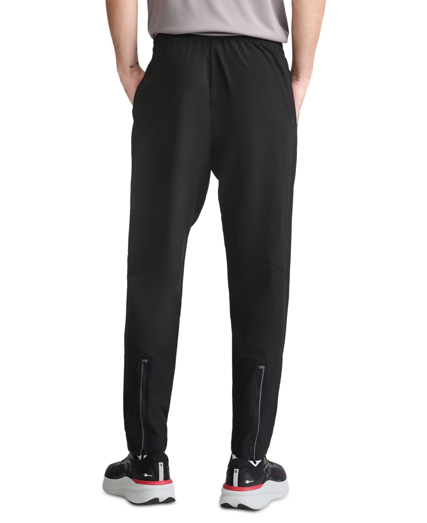 Мужские брюки Champion Slim-Fit Woven Sport Pants, цвет: Чёрный — фото 4