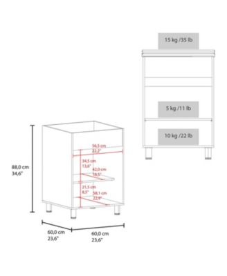 Demolotion Utility Sink Cabinet with Dual Compartments and Storage, Modern Design