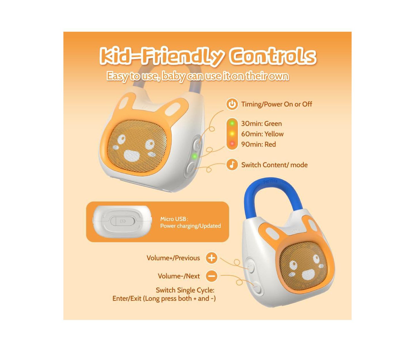 Детская игрушка Alilo Pocket Bunny Portable Musical Stories Audio Player, Ages 3+ — фото 4