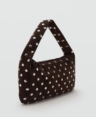 Women's Suede Studded Shoulder Bag