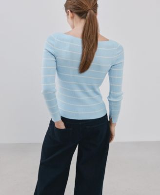 Women's Boat-Neck Knitted Sweater