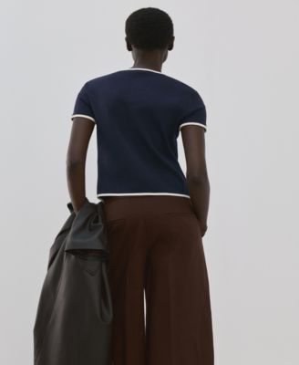 Women's Buttoned Cotton T-Shirt