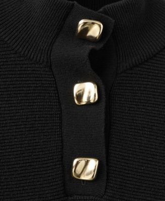 Women's Jewel Buttons Turtleneck Sweater