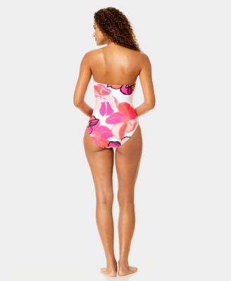 Women's Strapless Bandeau Neck One-Piece Swimsuit