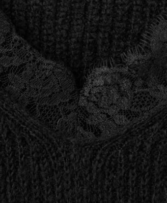 Women's Lace Knit Jumper Sweater