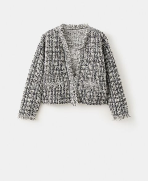 Женские куртки MANGO Women's Oversized Tweed Jacket