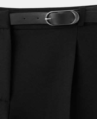 Women's Belt Straight-Fit Pants