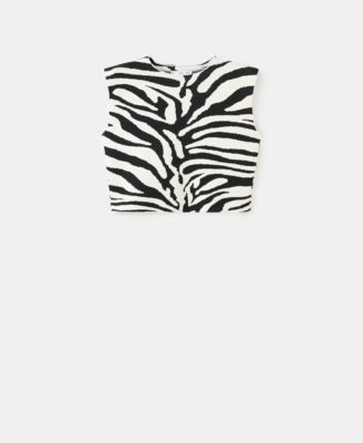 Women's Zebra Print Knit Top