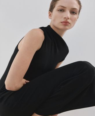 Women's Asymmetrical-Neck Midi Dress