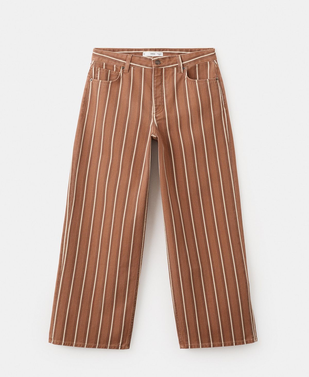 Mango Women's Straight Striped Jeans view 1 — MAYCSS fashion products