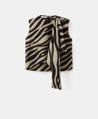 MANGO - Women's Printed Foulard Blouse