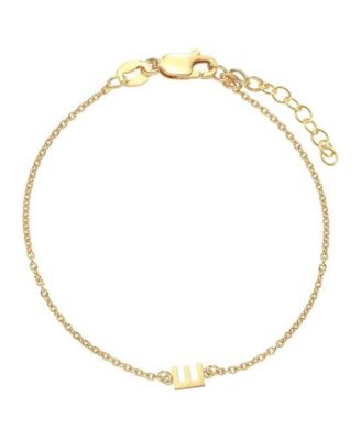 Inez Initial BraceletAnklet - 18K Gold Plated Sterling Silver - Letter e 105$