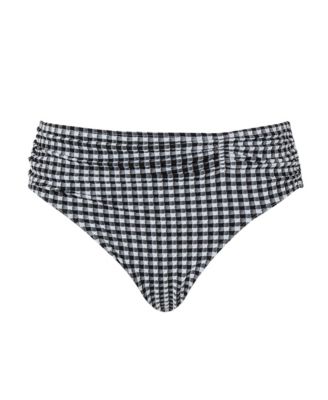 Women's Gingham High Cut Bikini Bottom