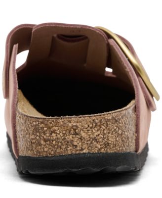 Women's Boston Big Buckle Nubuck Leather Clogs from Finish Line