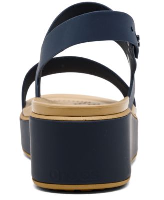 Women's Brooklyn Matte Wrap Low Wedge Sandals from Finish Line