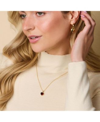 Libi Garnet Heart Necklace